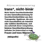 trans*, nicht-binär #diverserdonnerstag
