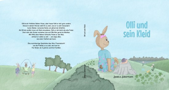 Olli ist ein fröhlicher kleiner Hase, aber heute fühlt er sich ganz anders. Etwas in seinem Herzen zieht ihn zu dem, was er so sehr bewundert: bunte Kleider, tanzende Röcke und glitzernde Schleifen.
Als Olli sich endlich traut, ein Kleid anzuziehen, fühlt er sich leicht wie eine Feder. Doch nicht alle Hasen verstehen das und Ollis Mut gerät ins Wanken. Mit Hilfe einer kleinen Schnecke findet er den Mut, einfach er selbst zu sein – und zeigt allen, wie schön Vielfalt sein kann.
Eine warmherzige Geschichte über Mut, Freundschaft und die Freiheit, so zu sein, wie man ist. Für Kinder ab 3 Jahren und ihre Familien.